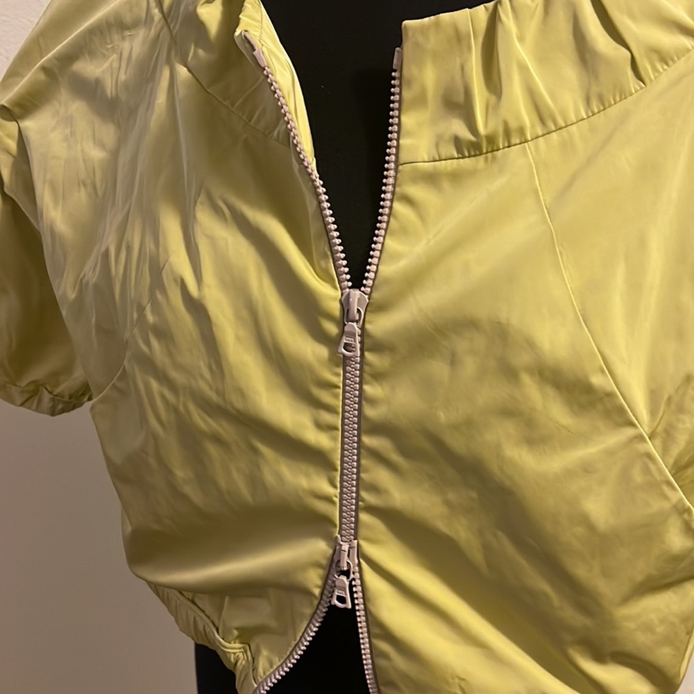 Lida Baday Chartreuse Green Cropped Jacket - Picture 3 of 9
